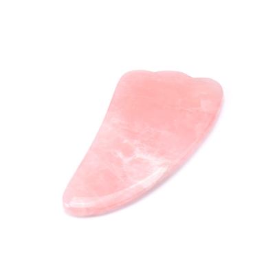 China Chinese traditional body massager natural rose rose quartz jade body gua sha tip tool for sale