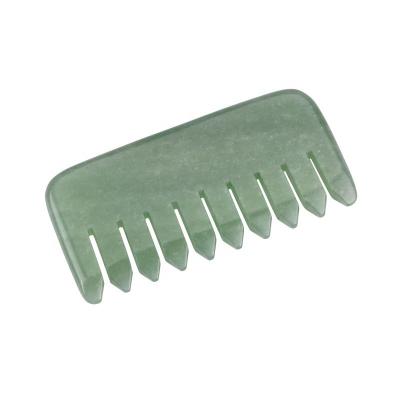 China Wholesale Natural Scratching Body Massage Tool Gemstone Head Green Aventurine Gua Sha Combs Amethyst For Spa for sale