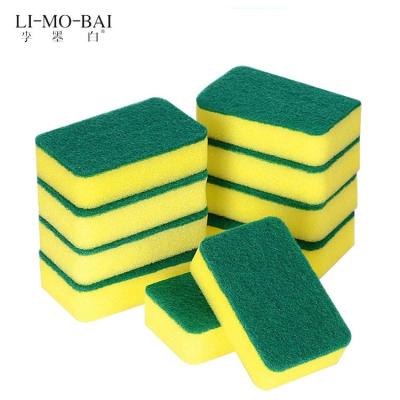 China Sustainable Kitchen Sponge Cleaning Green And Yellow Sponge Protection for sale