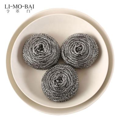 China Sustainable Steel Scrubber Scourer Kitchen Scrubber Stainless Steel Clean Balls for sale