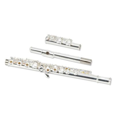 China Melen Wholesale Wind Instrument Cupronickel Body Silver Plated 16 Holes Closed C Tone Flute for sale