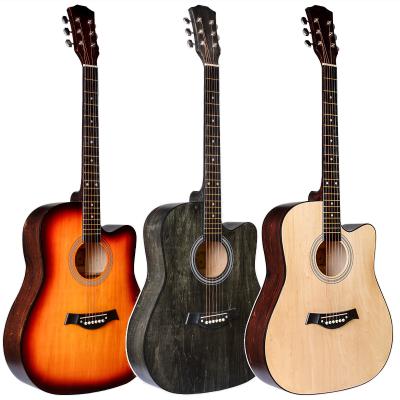 China Exquisite Custom Left Handed Acoustic Guitarra Acostic Guitar Wood All 41 Inch Solid Acoustic Guitar Made in China for sale