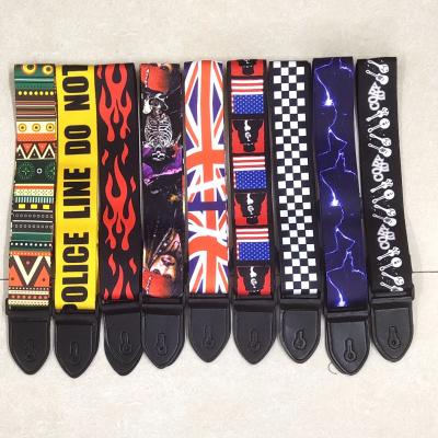 China Fashionable Wholesale Custom Logo Oem Adjustable Padded Leather Guitar Strap for sale