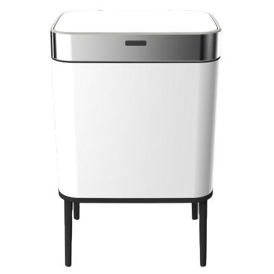 China 2021 Wholesale HOT SALE 40L Disposable Automatic Electronic Large Kitchen Desktop Sensor Square Trash Can for sale