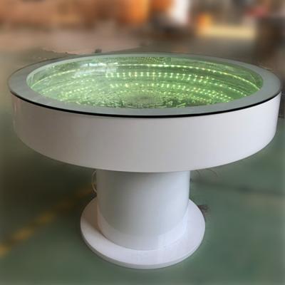 China Modern water bubble table with led lights, fantastic moving water bubble table, changeable LED light aquarium table for sale