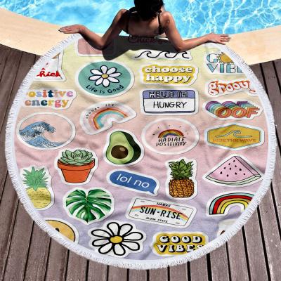 China 2022 Professional QUICK DRY Round Beach Towels With Wholesale Price Custom Made Beach Towel for sale