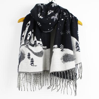 China Direct Daily Life Factory Price Christmas Scarf For Women Knit Scarf for sale