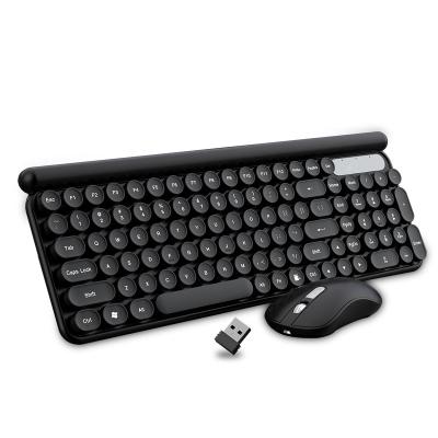 China New Design 2.4G Wireless Combo Keyboard Mouse Combos Case With Keycap Punk Keyboard Key For Game Working for sale