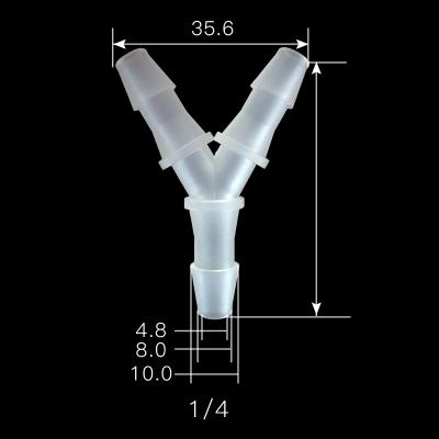 China Kamoer 30 In-Pack Y Type Tube Connector For Peristaltic Pump Hose Fittings 1/16 for sale