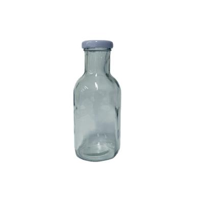 China Hot drink--selling clear glass beverage bottle with screw cap for sale