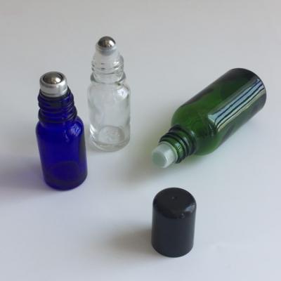 China Personal Care 5ml 8ml 10ml 15ml Roll On Glass Perfume Bottle For Essential Oil Clear Amber Cobalt Blue for sale