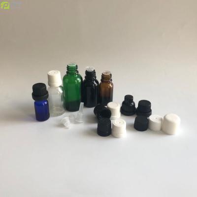 China Tamper Proof 5ml 10ml 15ml 20ml 30ml 50ml 100ml Amber Glass Cosmetic Black Euro Bottle Dropper Cap For Essential Oil Cosmetic for sale