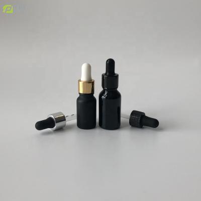 China 5/10/15/20/30/50ml Glossy Black Glass Dropper Bottle Order-Friendly For Essential Oil Tincture Scents Medicine for sale