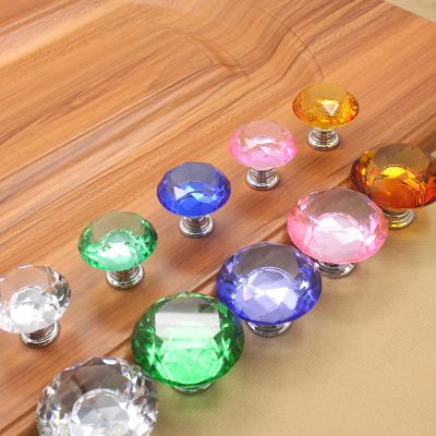 China Modern Furniture Cabinet Crystal Knobs And Handles Glass Door Pull Handle Knob VT-01.147 for sale