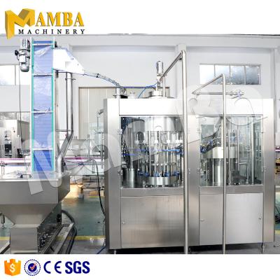 China Pure Carbonated Mineral Water Bottle Filling Soda Food Beverage Machine Filling Capping Sealing Production Line for sale