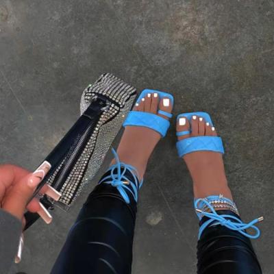 China Fashion trend sandalias Para dama slide string up flat sandals summer flats shoes open heel women gladiator sandals-women-sandals for sale