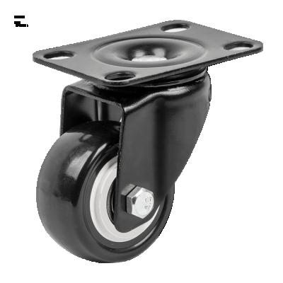 China Flat free plastic steel table plastic steel table core swivel chair bolt hole PVC furniture static light duty casters wheels for sale