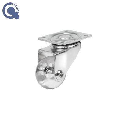 China Fatory Contemporary Direct Transparent Caster Wheels 2.5inch 3inch Caster Wheels PU Vintage Casters for sale