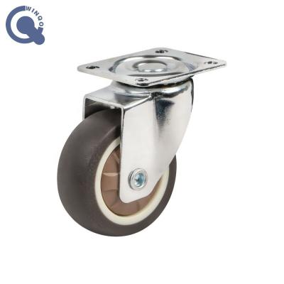 China Contemporary 75mm 3 Inch Chrome Caster For Furniture Chair Swivel Fixed Brake Plating Caster avaidable for sale