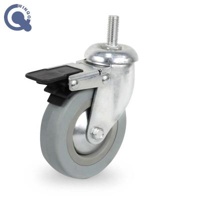 China China manufacturer flat free furniture caster wheels cce caster industry rubber caster with cheap price for sale