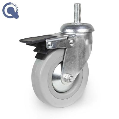 China Free Flat All Size Available 50mm Soft Rubber Casters Swivel Medium Duty And Furniture Caster Trolley Brass Wheels Swivel Alloy for sale