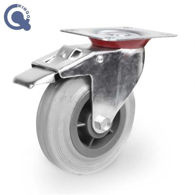 China Other Factory Wholesale Price 6 Casters Wheel For Trolley Cart 1 Inch-3 Inch Caster Wheels Rubber Caster for sale