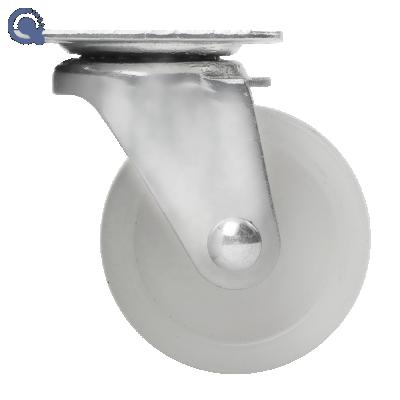 China 1 Inch Small Caster Swivel Flat Freestanding White Caster PP Galvanized With Lower Price for sale