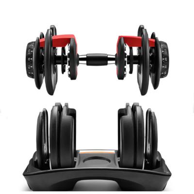 China Fitness Gym Adjustable Indoor Weightlifting Equipment 1090 Adjustable Dumbbell Metalworker Adjustable Dumbbells for sale