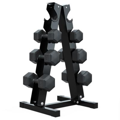 China Heavy Duty 4 Rows A-Frame Safe Dumbbell Rack Weight Rack Rack For Storage Dumbbell Rack Home Gym Strong And Sturdy Standing for sale