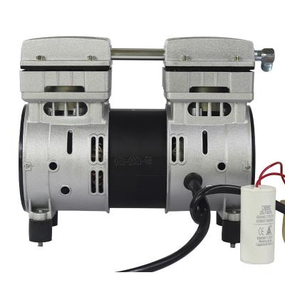 China Oil Free Mini Piston Air Compressor 1HP Cheap Digital Dual Motor For Dental for sale