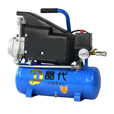 China OIL-LESS High Pressure Small Oil 1hp 8bar Portable Direct Driven Air Compressor With 10 Liter Tank for sale