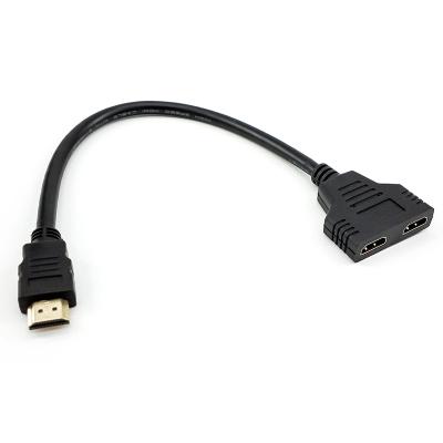 China Computer factory discount direct sales 1Male to female supplement 2 hdmi Y cable hdmi 1-2 for sale