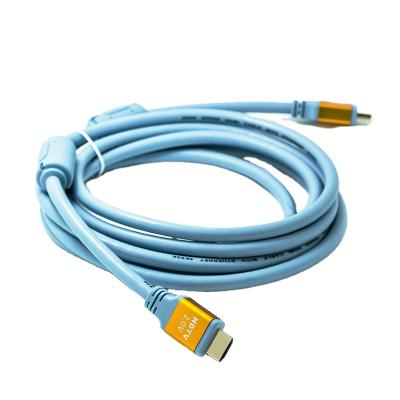 China COMPUTER 1.5m OEM Male To Male Gold Plated High Speed ​​For HDMI Cable Support 3D 4K HDMI Cord 19 PIN Double Shield Blue Ring for sale