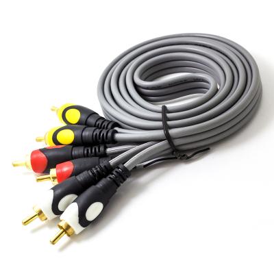 China COMPUTER 3M 3rca to 3rca OD13.5 professional audio copper rca video cable for sale