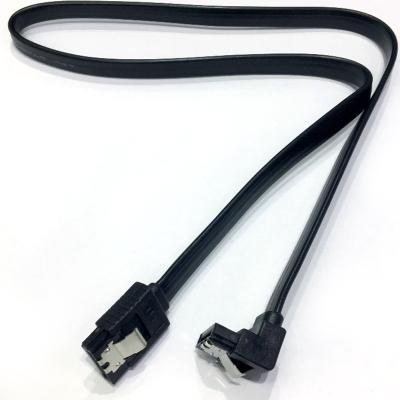 China Hard Disk SATA Cable III SATA Cable III 6Gbps 90 Degree Right Angle With Locking Latch 18 Inch For SATA HDD SSD CD Driver CD Writer for sale