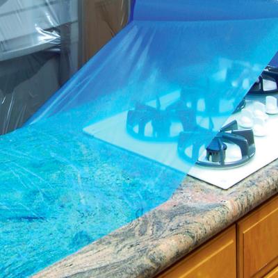 China Medium Adhesive Water Based Acrylic PE Adhesive Protective Film For Countertops for sale