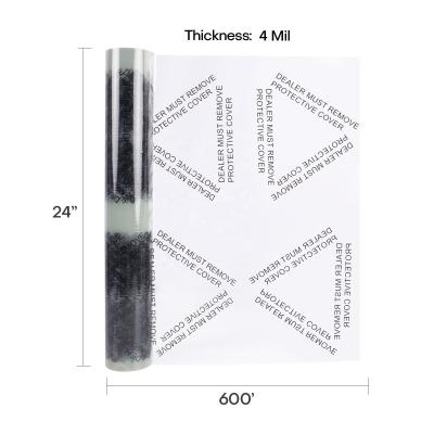 中国 200FT 300FT 600FT クリア カーカーペット フィルム ロール ディーラー 印刷を削除する必要があります 4 ミル 24 インチまたは 21 インチ 販売のため