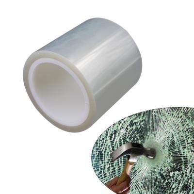 China High Transparency PET Protective Film For Mirror Glass Explosion Proof Safty Film for sale