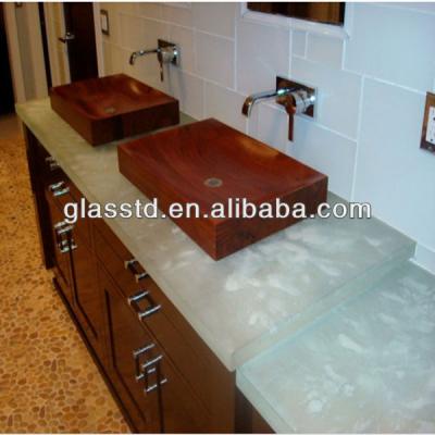 China Making you feel a chic and unique one-piece glass bathroom sink and countertop warmer for sale