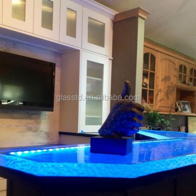 China Making you feel cooler colored glass LED bar counter for sale