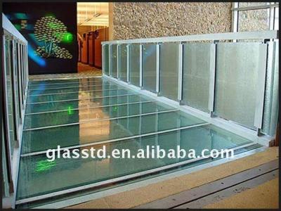 China Stairs tempered glass aisle for internal walkways between floors for sale