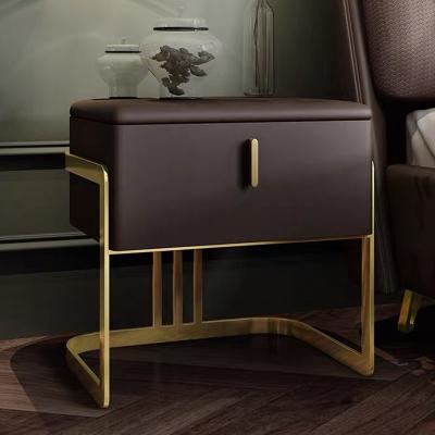 China Can be customized high quality bespoke bedroom furniture set bedside table with modern black drawer nightstands for sale