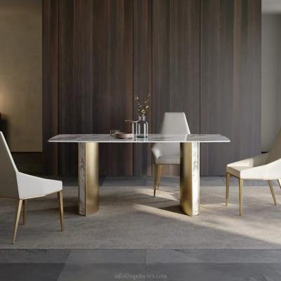 China (Other)Adjustable High End Luxury Modern Table With Price Efficient Marble Dining Table With Chairs Dining Set Dining Tables for sale