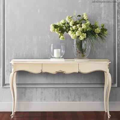 China Adjustable (Height) Most Popular Console Table With Factory Price Modern Design Console Table Console Table Luxurious Cream Silver Lacquered Console Table for sale