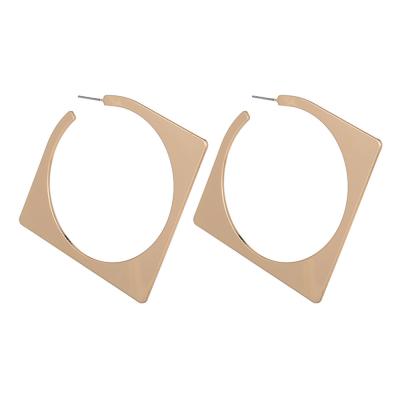 China FASHIONABLE Exaggerated Rhombus Gold And Silver Geometric Earrings Ear Jewelry for sale