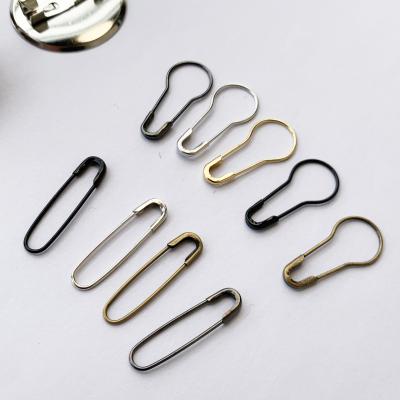 China Birthday Hijab U Shape Needle Metal Safety Pin Decoration Muslim Scarf Safety 22mm Small Copper Round Pin for sale