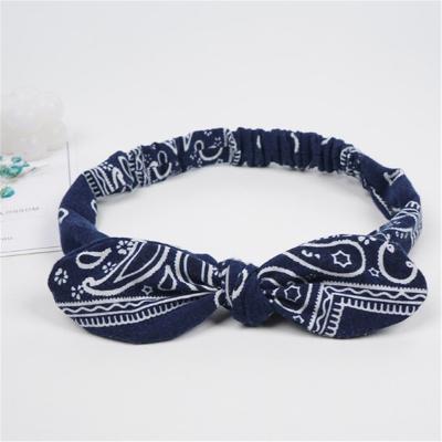 China Fashion New Paisley Headband Rabbit Ear Hairband Makeup Wash Face Yoga Headband Ladies Hair Accessories for sale