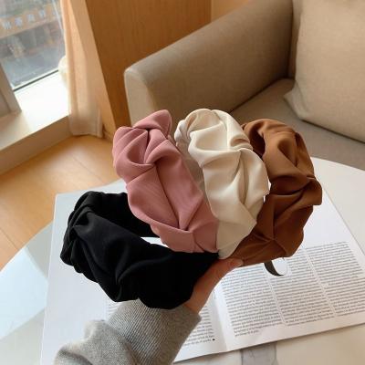 China Fashion Hair Band Flower Solid Color Circle Hairbands Designer Hairband Girls Hair Band Accessories For Women Headwear for sale