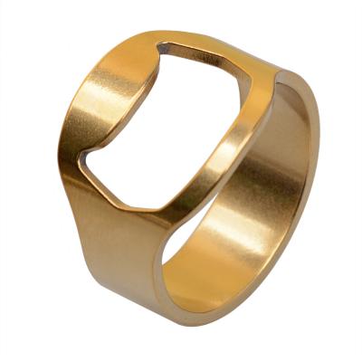 China FASHIONABLE Hot Selling Colorful Ring Versatile Beer Bottle Opener Stainless Steel Finger Ring for sale