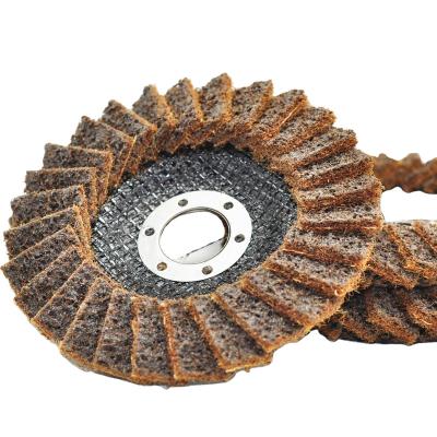 China Luxury Best Price Nonwoven Flap Disc For Steel Medium Abrasive Grinding Wheel Nonwoven Flap Disc for sale